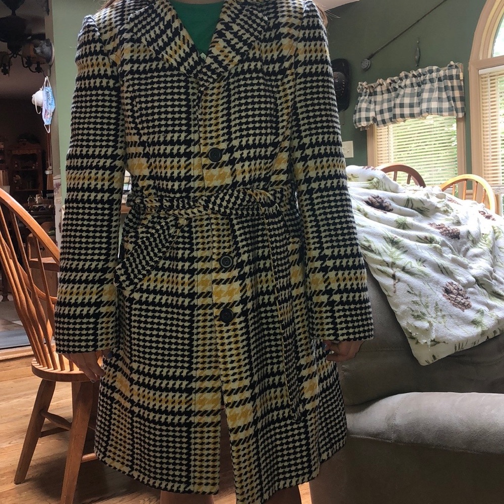 Black, White, Little Yellow Pea Coat